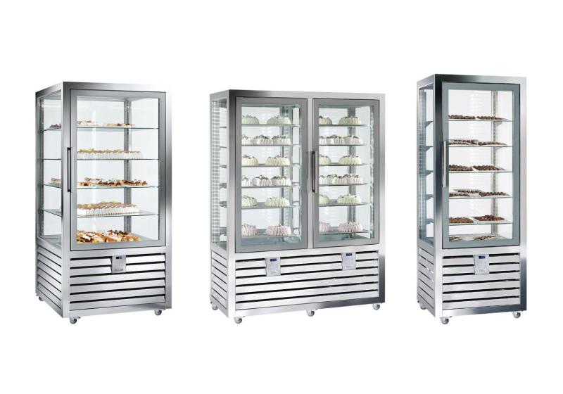 vitrines de la ligne QUADRO : Positive ventilé – Positive statique   QUADRO – Négative statique   QUADRO – Négative ventilée