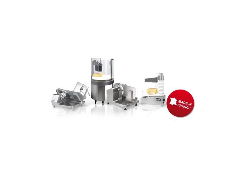 Développement d’une gamme unique de trancheurs entièrement Inox   machine à couper les meules de fromage