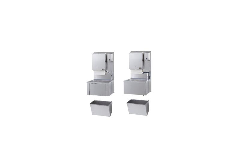 Station lave mains : Cuve emboutie rectangulaire   400 x 250 x 140 mm